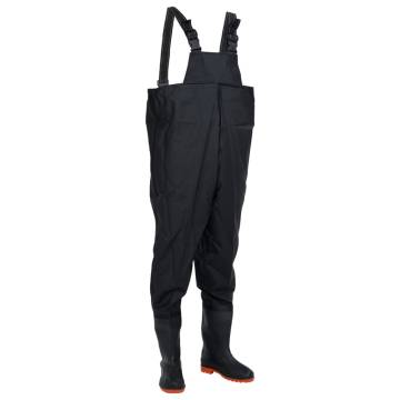 Durable Chest Waders with Boots Black Size 43 - Hipomarket