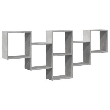 Wall Shelf Concrete Grey - 159x18x66 cm Engineered Wood