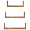 Wall Shelf Set of 3 - Artisian Oak Engineered Wood | HipoMarket