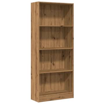 Artisian Oak Bookcase - Stylish Storage Solution 60x24x143 cm