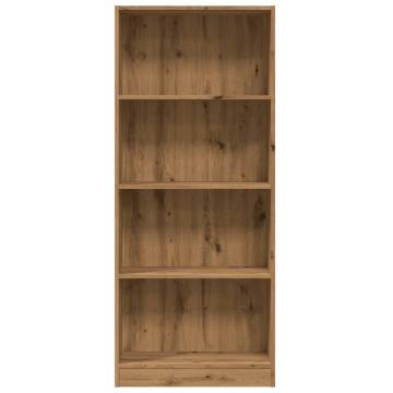 Artisian Oak Bookcase - Stylish Storage Solution 60x24x143 cm