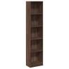 Brown Oak Bookcase - 40x24x176 cm | Quality Engineered Wood