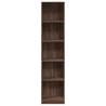 Brown Oak Bookcase - 40x24x176 cm | Quality Engineered Wood