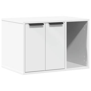 Cat Litter Box Enclosure - White, 60x40x40 cm | Hipomarket