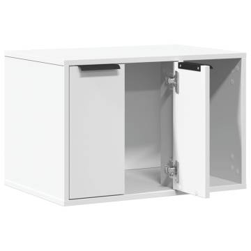 Cat Litter Box Enclosure - White, 60x40x40 cm | Hipomarket