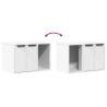 Cat Litter Box Enclosure - White, 60x40x40 cm | Hipomarket