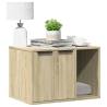  Cat Litter Box Enclosure Sonoma Oak 60x40x40 cm Engineered Wood Colour sonoma oak Size 60 x 40 x 40 cm 