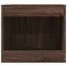 Brown Oak Cat Litter Box Enclosure - Stylish & Functional