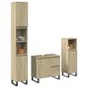  3 Piece Bathroom Furniture Set Sonoma Oak Engineered Wood Colour sonoma oak Number of 3 