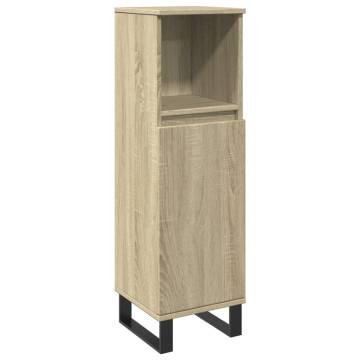 3 Piece Bathroom Furniture Set - Sonoma Oak | Hipo Market