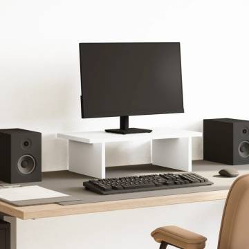 Monitor Stand White 50x27x15 cm | Stylish Workspace Solution