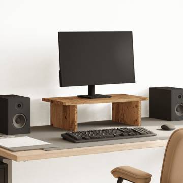 Monitor Stand Old Wood | Stylish & Durable Workspace Solution