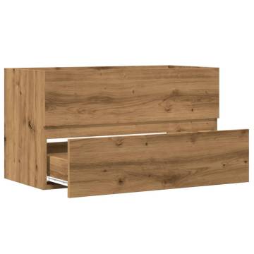 Stylish Sink Cabinet in Artisan Oak | 90x38.5x45 cm