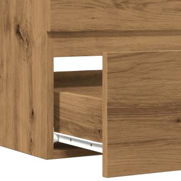 Stylish Sink Cabinet in Artisan Oak | 90x38.5x45 cm