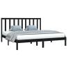 Black Solid Wood Pine Bed Frame 180x200 cm - Super King Size