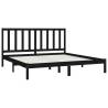 Black Solid Wood Pine Bed Frame 180x200 cm - Super King Size