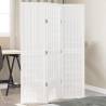  Room Divider 3 Panels White Solid Wood Paulownia Size 40 x 160 cm Number of 3 