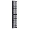 Elegant 5-Panel Black Solid Wood Room Divider | HipoMarket