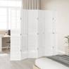 Elegant 6 Panel White Room Divider | Solid Wood Paulownia