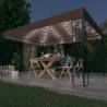 Elegant Gazebo with LED Lights - 4x3 m Taupe | Hipo Market