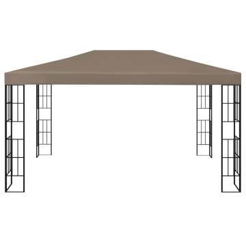 Elegant Gazebo with LED Lights - 4x3 m Taupe | Hipo Market