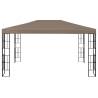 Elegant Gazebo with LED Lights - 4x3 m Taupe | Hipo Market