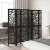 Elegant 6 Panel Black Wood Room Divider | HipoMarket UK