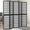  Room Divider 5 Panels Black Solid Wood Paulownia Size 40 x 180 cm Number of 5 