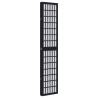 Stylish 5-Panel Black Solid Wood Room Divider | Hipomarket UK