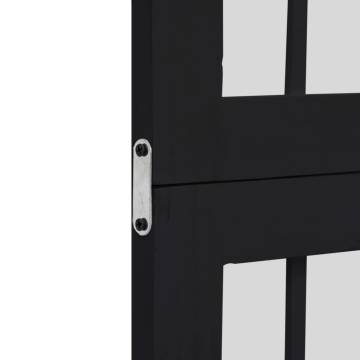 Stylish 5-Panel Black Solid Wood Room Divider | Hipomarket UK