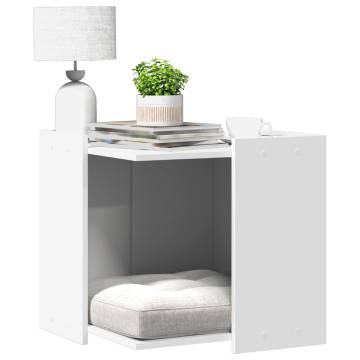 Cat Litter Box Enclosure - Stylish & Durable White Design