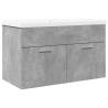 Bathroom Sink Cabinet with Built-in Basin - Concrete Grey