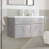 Bathroom Sink Cabinet with Built-in Basin - Concrete Grey