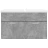 Bathroom Sink Cabinet with Built-in Basin - Concrete Grey