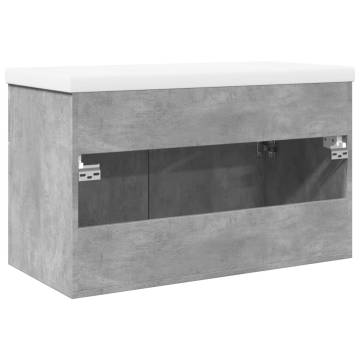 Bathroom Sink Cabinet with Built-in Basin - Concrete Grey