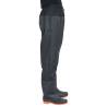 Durable Waist Waders with Boots - Black Size 39