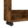 Narrow Storage Trolley 3 Tier Smoked Oak | HipoMarket UK