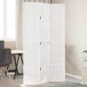  Room Divider 3 Panels White Solid Wood Paulownia Size 40 x 200 cm Number of 3 