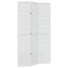 Elegant White Solid Wood 3-Panel Room Divider | HipoMarket UK