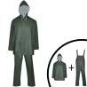 Waterproof Heavy-duty 2-piece Rain Suit with Hood Green L Colour green Size l 