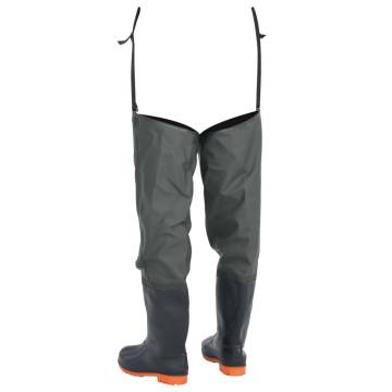 Durable Hip Waders - Dark Green Size 44 | HipoMarket