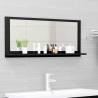 Bathroom Mirror Black 90x10.5x37 cm - Stylish & Functional