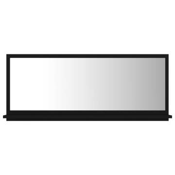 Bathroom Mirror Black 90x10.5x37 cm - Stylish & Functional