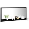 Bathroom Mirror Black 90x10.5x37 cm - Stylish & Functional