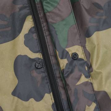 Mens Camo Print 2-Piece Rain Suit with Hood - XXL Waterproof