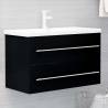  Sink Cabinet Black 80x38.5x48 cm Engineered Wood Colour black Size 80 x 38.5 x 48 cm Number of 1 Number of Pieces 