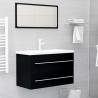 Sink Cabinet Black 80x38.5 cm - Stylish Engineered Wood Storage