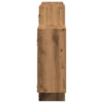 Artisian Oak Wall Shelf - 159x18x65 cm | Durable Engineered Wood