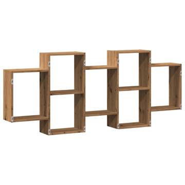 Artisian Oak Wall Shelf - 159x18x65 cm | Durable Engineered Wood