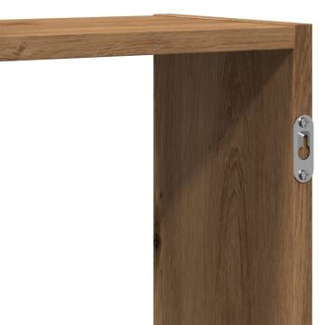 Artisian Oak Wall Shelf - 159x18x65 cm | Durable Engineered Wood